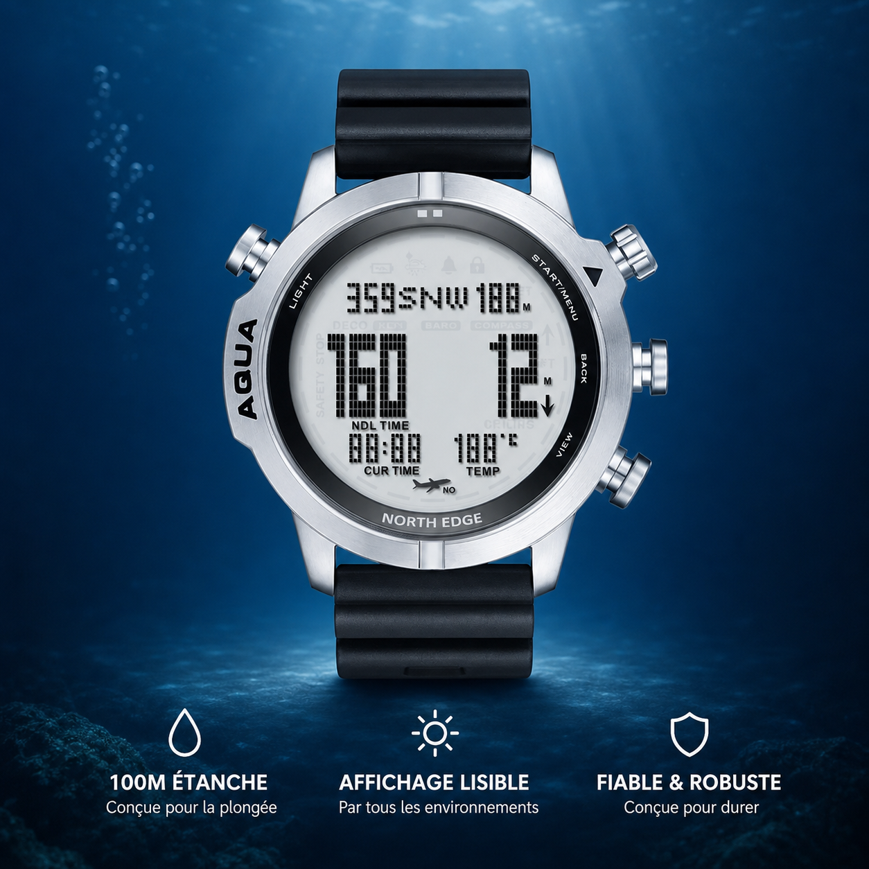 Montre Plongée Homme Digitale